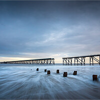 Buy canvas prints of Rushing Tide At Steetley Pier by Phil Durkin DPAGB BPE4