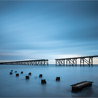 Buy canvas prints of Blue Hour At Steetley Pier by Phil Durkin DPAGB BPE4