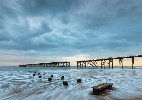 Dramatic sky And Sea At Steetley Pier Picture Board by Phil Durkin DPAGB BPE4