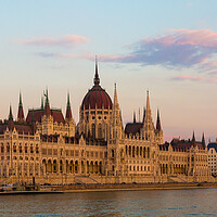Buy canvas prints of Hungarian Parliament Building at Sunset by Phil Durkin DPAGB BPE4