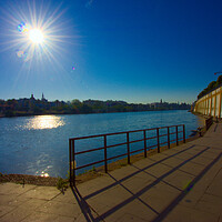 Buy canvas prints of Sunny morning by the Guadalquivir River in Seville by Jose Manuel Espigares Garc