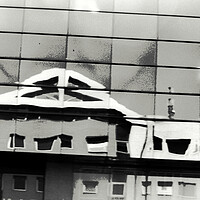 Buy canvas prints of Lomography - reflection and modern architecture by Jose Manuel Espigares Garc