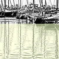 Buy canvas prints of Sport harbour (Aguadulce Marina) near Roquetas by Jose Manuel Espigares Garc