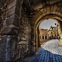 Buy canvas prints of One of the many stone gates of Toledo by Jose Manuel Espigares Garc