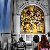 Buy canvas prints of Interior of the church of St. Tome in Toledo by Jose Manuel Espigares Garc