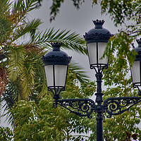 Buy canvas prints of Detail of a street lamp on a rainy day in Carmona by Jose Manuel Espigares Garc