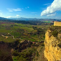 Buy canvas prints of Landscape of Ronda -from the balcony in the park- by Jose Manuel Espigares Garc