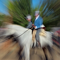 Buy canvas prints of Riders in the yearly pilgrimage of Carmona, Seville by Jose Manuel Espigares Garc