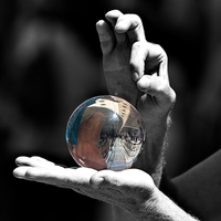 Buy canvas prints of Crrystal ball with hands by Jose Manuel Espigares Garc
