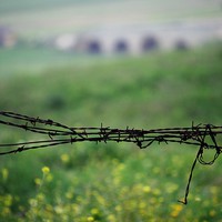 Buy canvas prints of Barbed wire in the countryside by Jose Manuel Espigares Garc