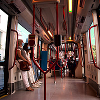 Buy canvas prints of This is the interior of the tramcar which goes fro by Jose Manuel Espigares Garc