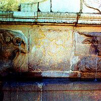 Buy canvas prints of Detail of a fountain in Granada. Lomography by Jose Manuel Espigares Garc