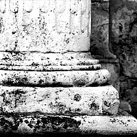 Buy canvas prints of Lomography. The base of a marble column by Jose Manuel Espigares Garc