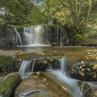 Buy canvas prints of Brecon Waterfall by Pete Holyoak