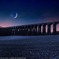 Buy canvas prints of Balcombe Viaduct nighttime  by Beryl Curran