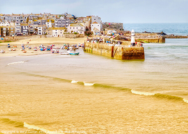 Captivating Beauty of St Ives Harbour Picture Board by Beryl Curran