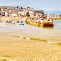 Buy canvas prints of Captivating Beauty of St Ives Harbour by Beryl Curran