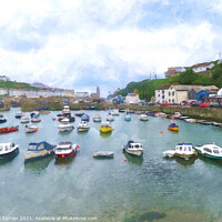 Buy canvas prints of Tranquil Porthleven Harbour by Beryl Curran