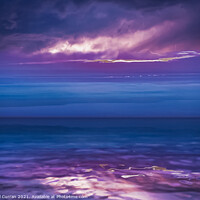 Buy canvas prints of A Moody Purple Seascape by Beryl Curran