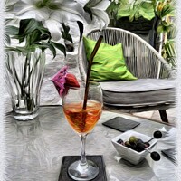 Buy canvas prints of Garden Cocktails The Perfect Summer Escape by Beryl Curran