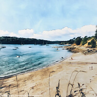 Buy canvas prints of  The Cornish cove by Beryl Curran