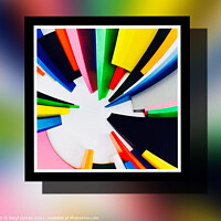 Buy canvas prints of Rainbow Geometry Wall Art by Beryl Curran