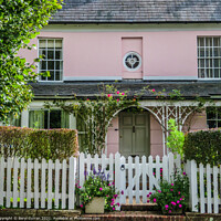 Buy canvas prints of Quaint Pink Cottage in Sussex by Beryl Curran
