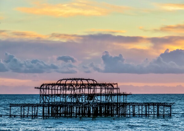 Majestic Sunset at West Pier Picture Board by Beryl Curran