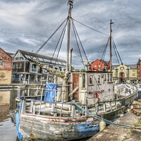 Buy canvas prints of Fishing boat Exeter quayside  by Beryl Curran