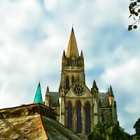 Buy canvas prints of Majestic Gothic Beauty Truro Cathedral  by Beryl Curran