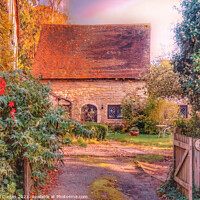 Buy canvas prints of Cozy Cottage on Church Hill by Beryl Curran