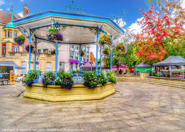 The bandstand at Horsham Picture Board by Beryl Curran