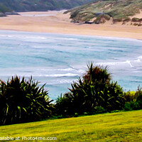 Buy canvas prints of Tranquil Beauty of Crantock Beach by Beryl Curran