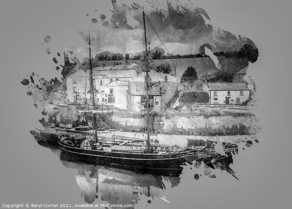 Majestic Tall Ship in Charlestown Harbour Picture Board by Beryl Curran