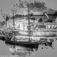 Buy canvas prints of Majestic Tall Ship in Charlestown Harbour by Beryl Curran