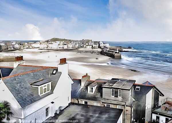 Captivating View of St Ives Picture Board by Beryl Curran