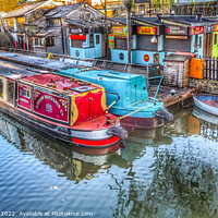 Buy canvas prints of Serene Canal Tour in Camden by Beryl Curran