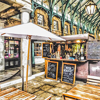 Buy canvas prints of Quirky Beverages Trailer at Iconic Covent Garden M by Beryl Curran