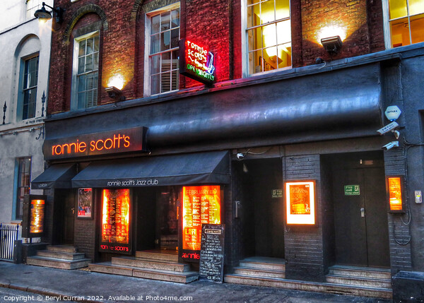 Ronnie Scott’s Jazz Club London  Picture Board by Beryl Curran