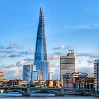Buy canvas prints of Towering above the Thames by Beryl Curran