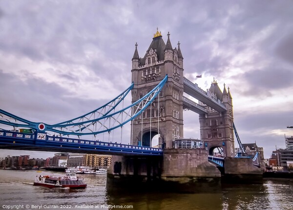 Majestic Tower Bridge Picture Board by Beryl Curran