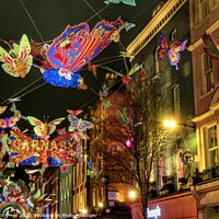 Buy canvas prints of Fluttering Butterflies on Iconic Carnaby Street by Beryl Curran