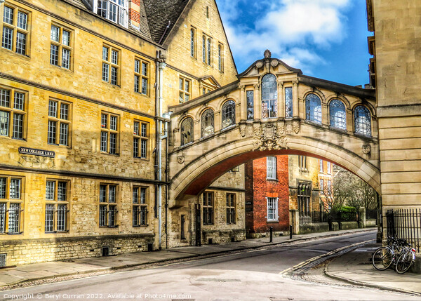 Iconic Bridge of Oxford Picture Board by Beryl Curran