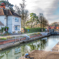 Buy canvas prints of Tranquil Marlow Lock by Beryl Curran