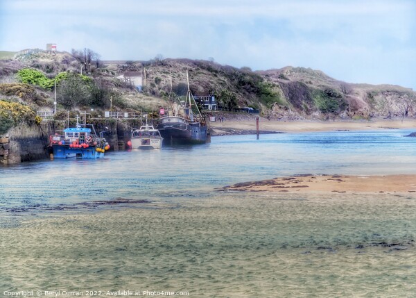Serene Boats on the River Hayle Picture Board by Beryl Curran