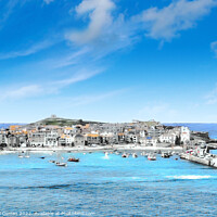 Buy canvas prints of Golden Serenity of St Ives Bay by Beryl Curran