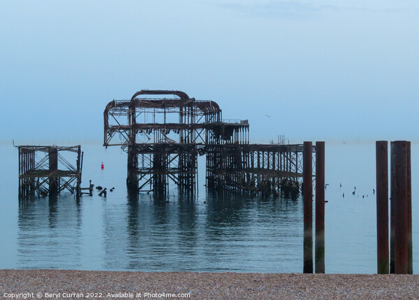 Majestic ruins of West Pier Picture Board by Beryl Curran