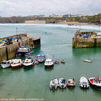 Buy canvas prints of A Serene Cornish Harbour by Beryl Curran