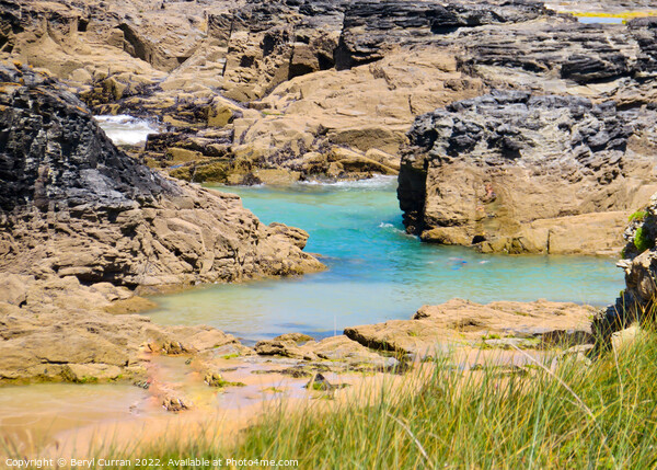 Majestic rock pools of Cornwall Picture Board by Beryl Curran