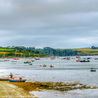 Buy canvas prints of Serene Helford River Boats by Beryl Curran